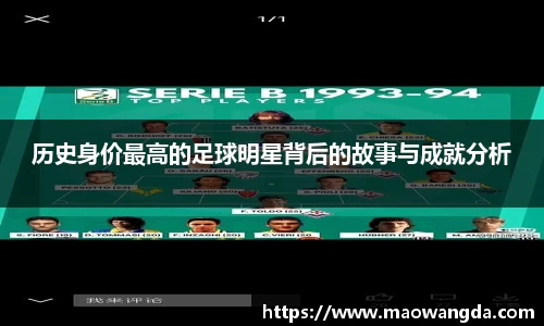 历史身价最高的足球明星背后的故事与成就分析